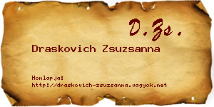 Draskovich Zsuzsanna névjegykártya